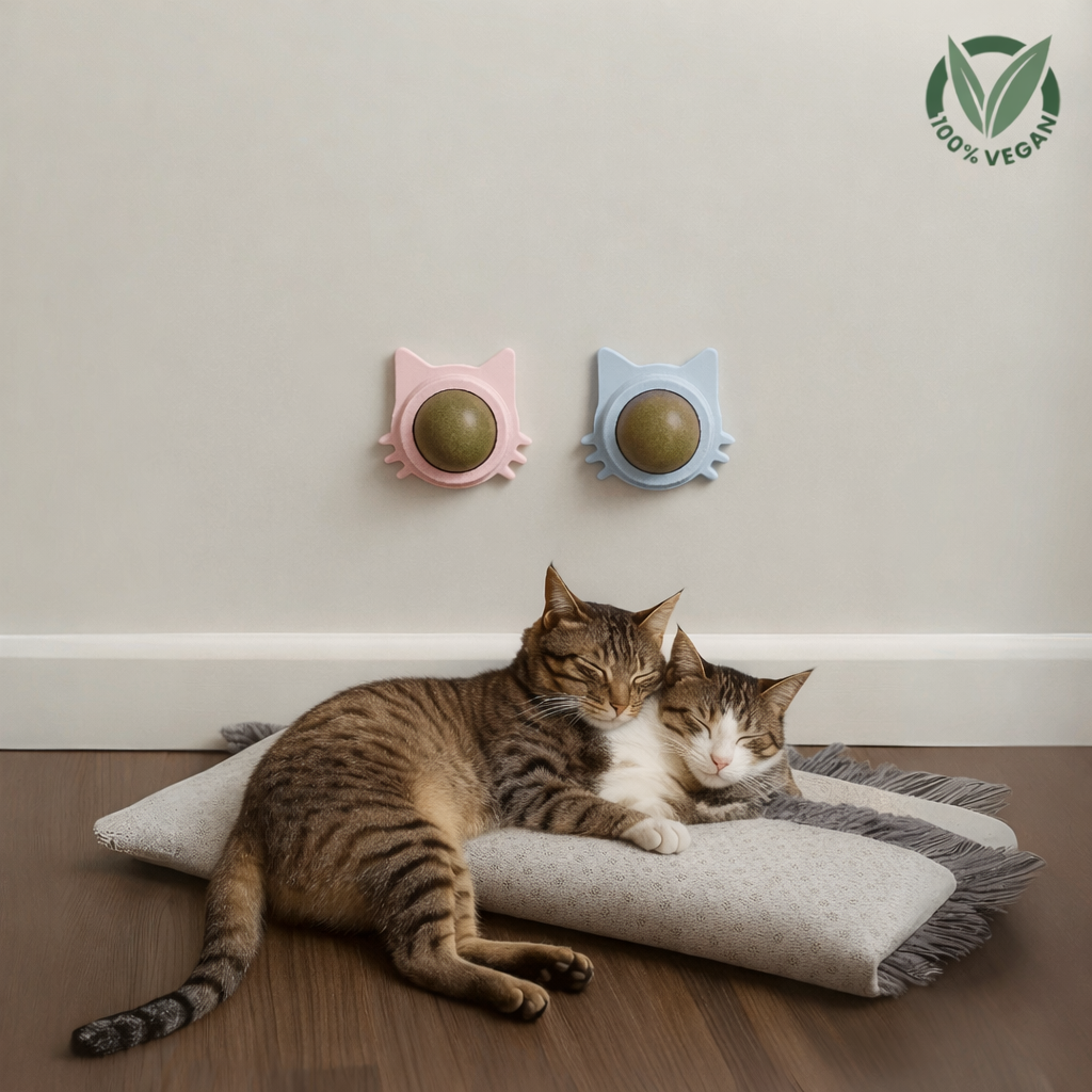 Catnip Therapy Ball | Wall-Mounted Cat Toy – Stress Relief & Play
