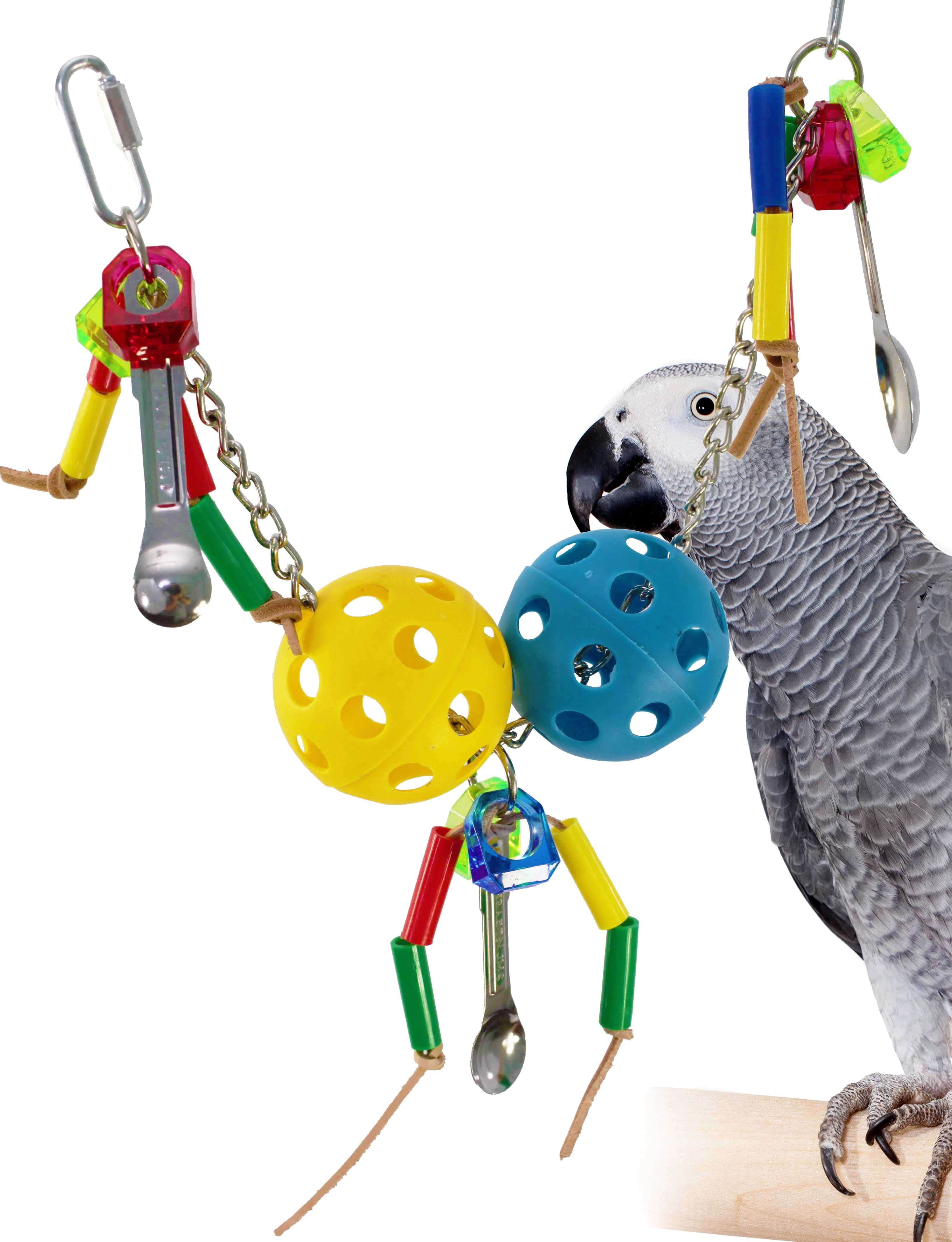 Bonka Bird Toys 1708 Chain Spoon parrot bird toys toys cage african grey cockatoo macaw