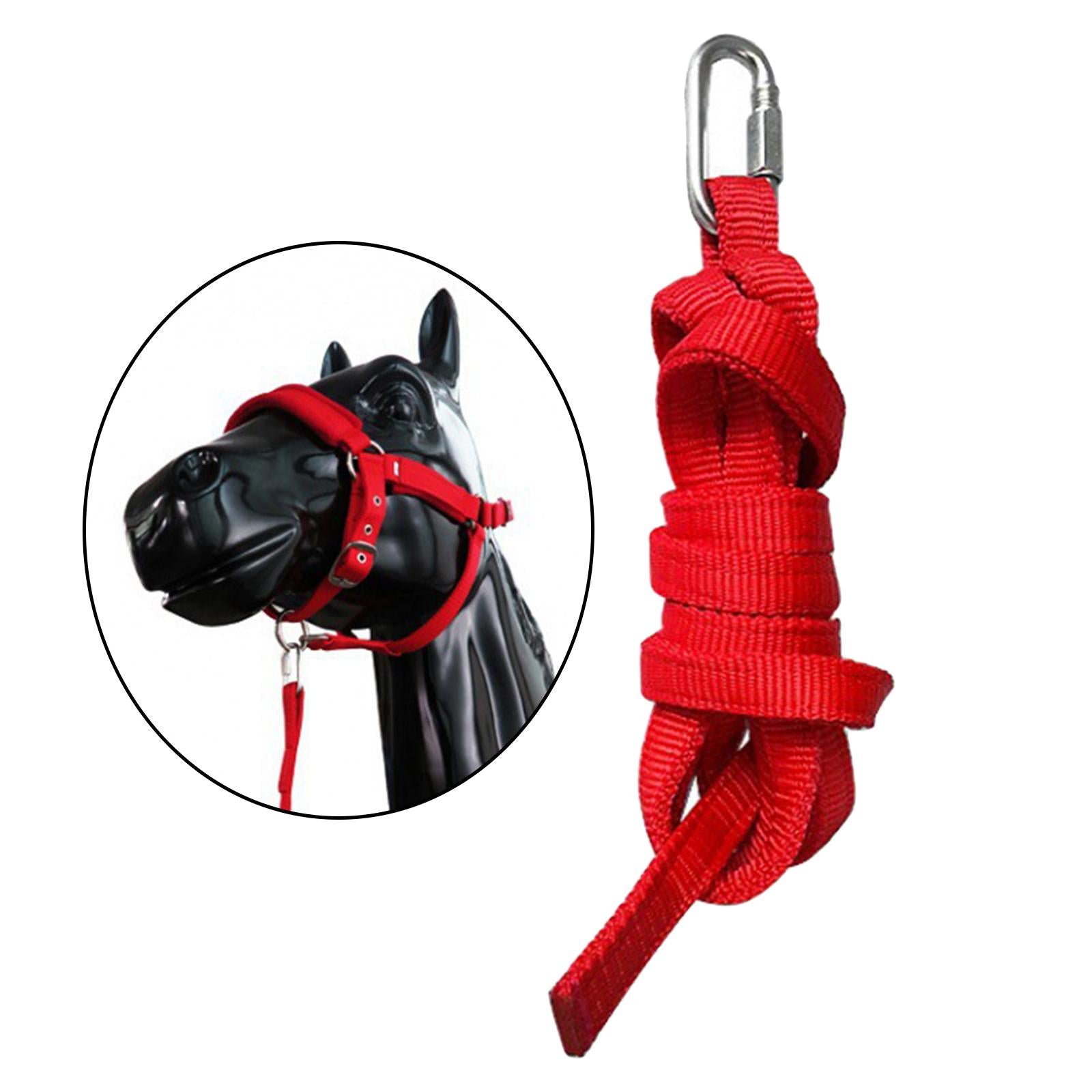 Durable Horse Leading Rope Equestrian Rein Racing Halters Webbing Accessory red