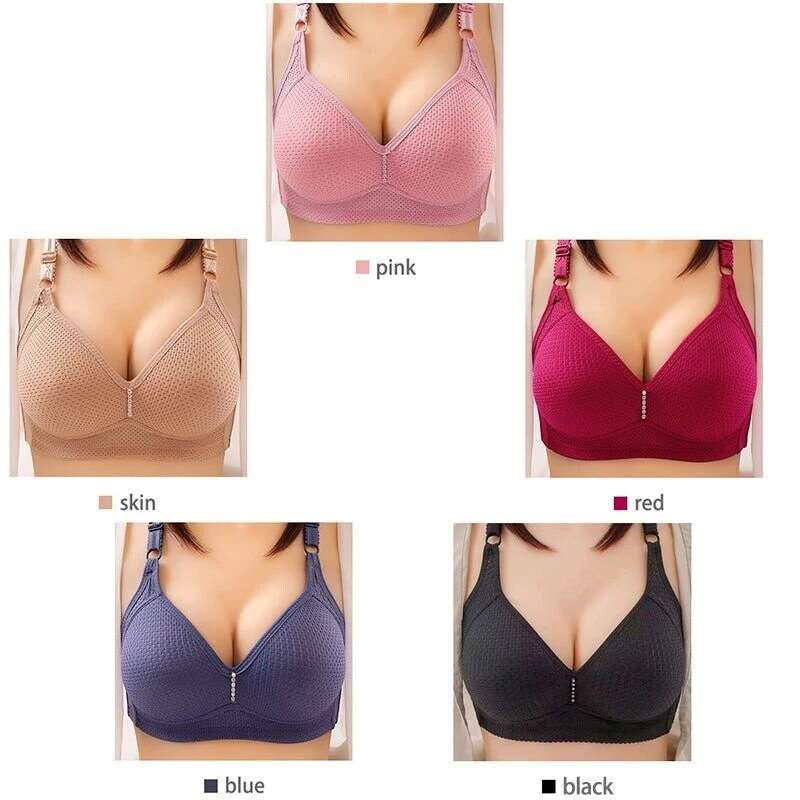 🔥Plus Size Bra Women Underwear Wire Free Comfort  Soft Breathable�