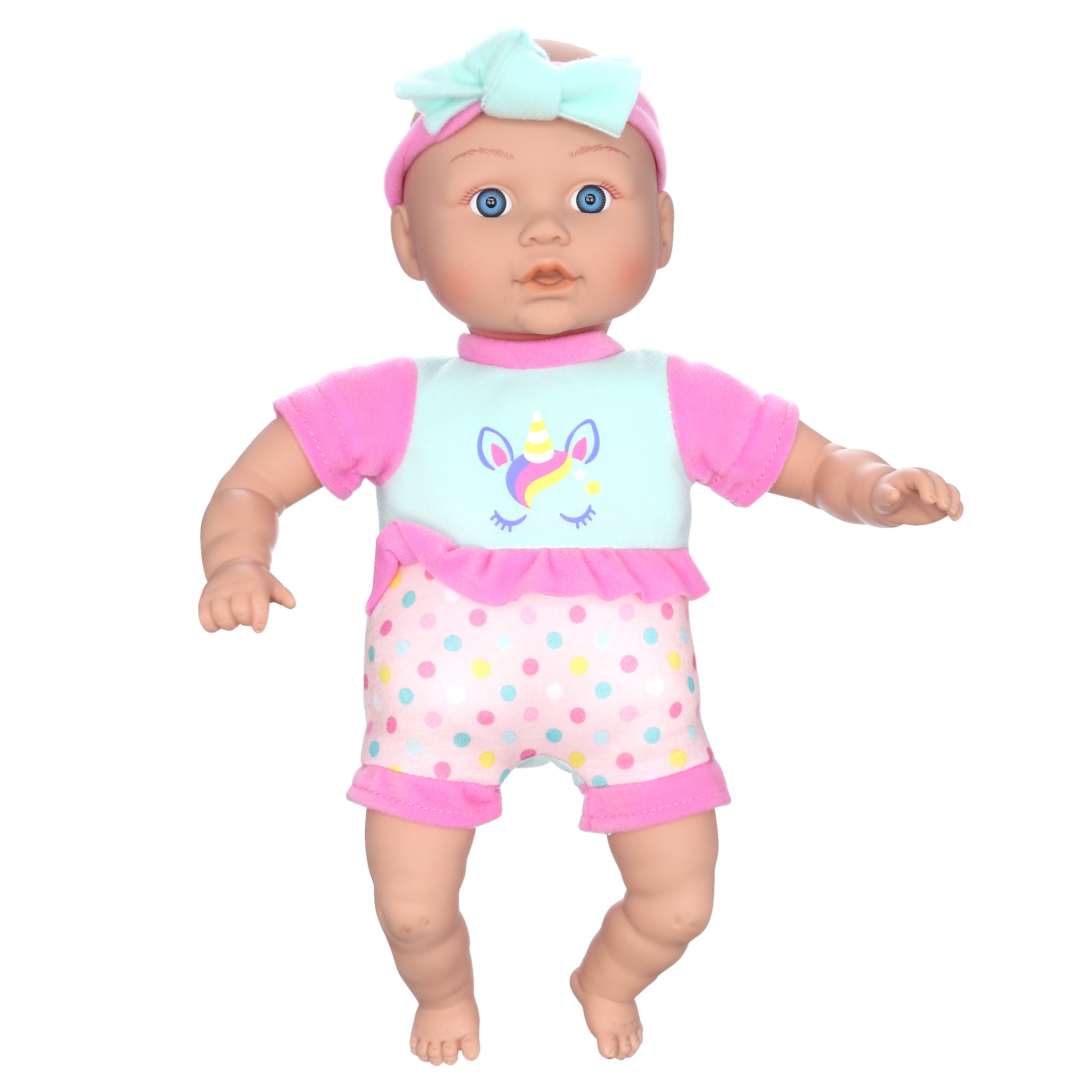 My Sweet Love 13-inch Baby Doll with Carrier and Handle Play Set, Light Skin Tone, 4 Pieces Included, Pink Theme