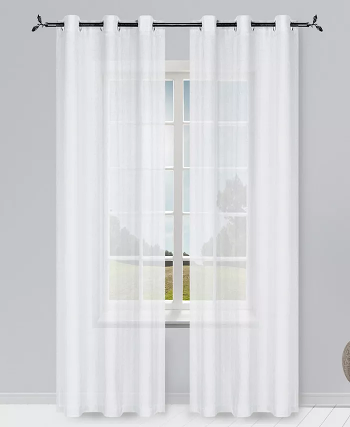 Dainty Home Solid Semi Sheer Grommet Panel Pair Collection