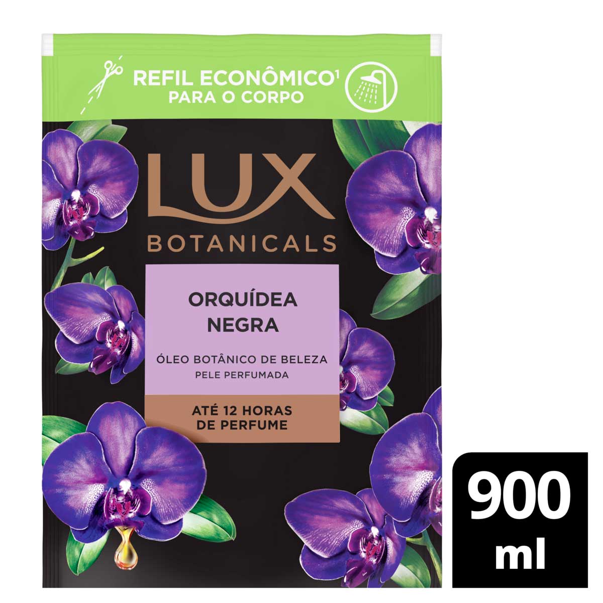 Sabonete Liquido Orquidea Negra Lux Botanicals Sache 900ml Refil Economico