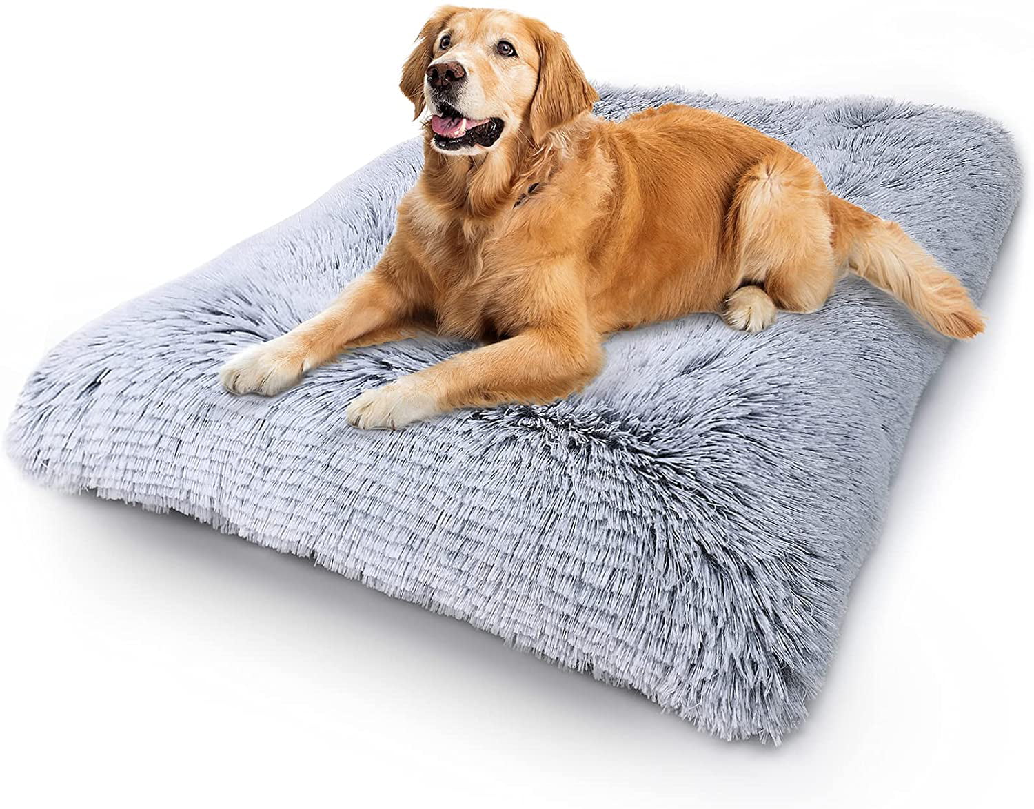 Large Dog Bed Anxiety Washable Cat Dog Mats Anti-Slip Bottom Large 44''×30'' Pet Beds
