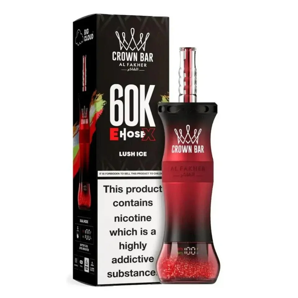 Al Fakher Crown Bar E-Hose X Disposable – 60000 Puffs 🔥