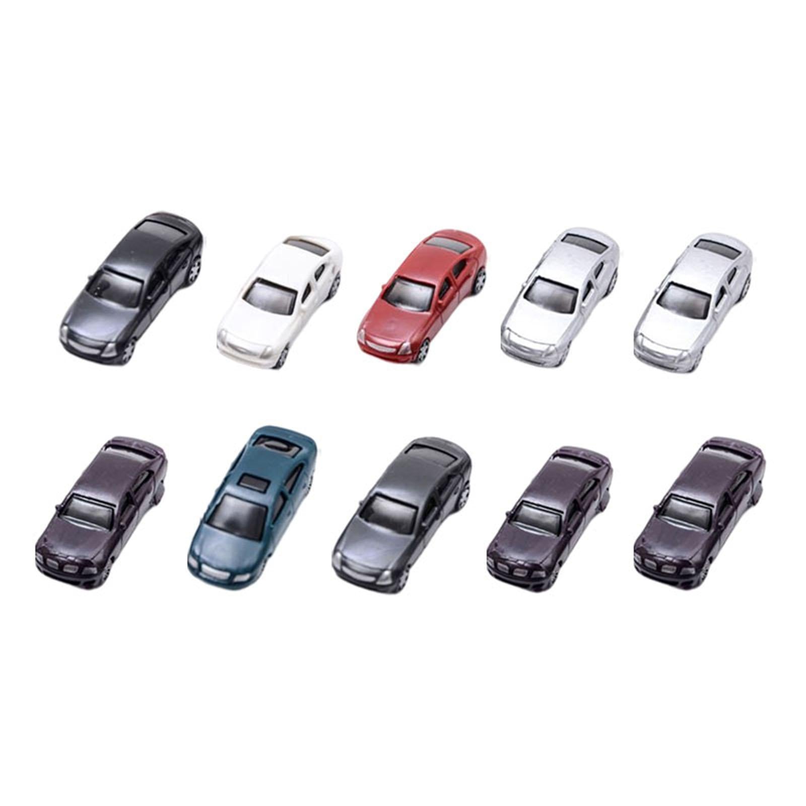 10Pcs Model Car Vehicle Toys for Parking Scenery Streetscape Building Layout 1/100