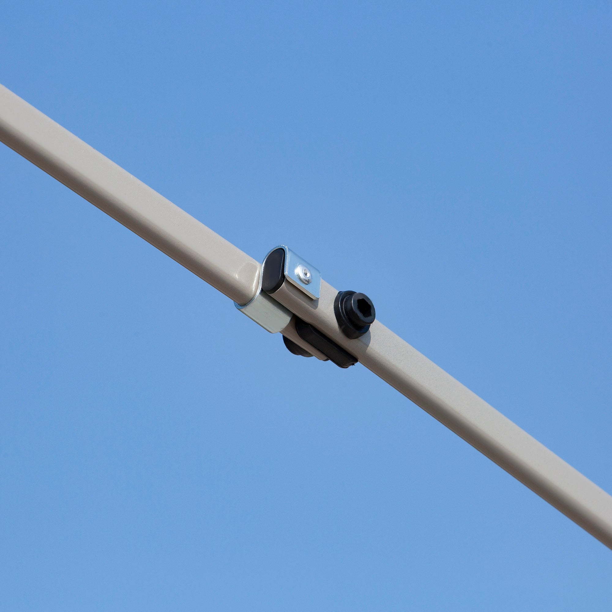 Outsunny 12' x 12' Pop Up Canopy Tent with Netting and Carry Bag, Instant Sun Shelter, Tents for Parties, Height Adjustable, for Outdoor, Garden, Patio, Khaki