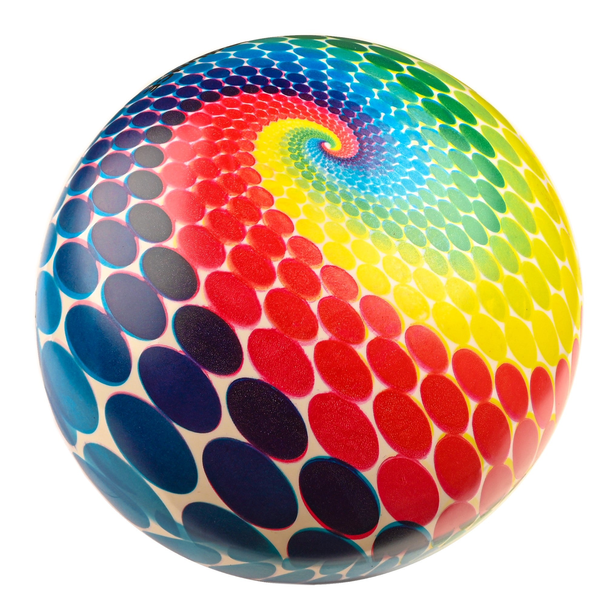 New-Bounce Bouncy Balls for Kids - Colorful Dotted Swirl Playground Balls - Set of 6 Balls with Pump - 8.5