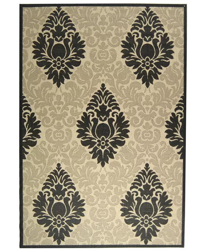 Safavieh Courtyard Sand and Black 6'7