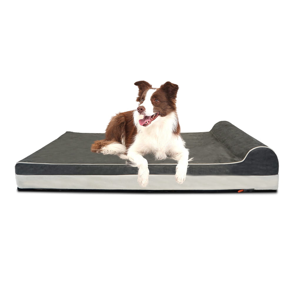Laifug Orthopedic Memory Foam Extra Large Dog Bed with Pillow and Durable Water Proof Liner and Removable Washable Cover