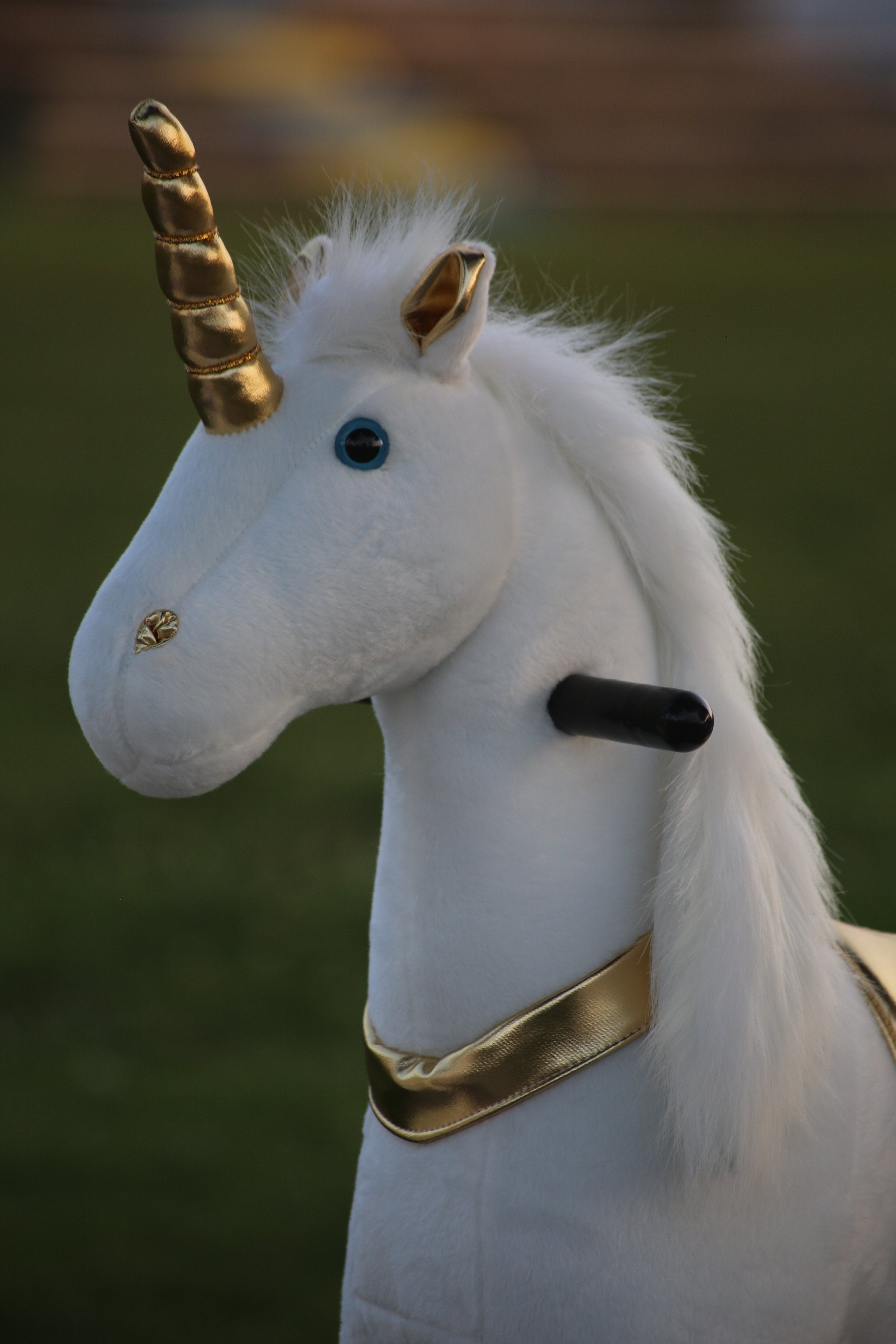 Medallion Ride On Toy Horse GOLDEN UNICORN - Small Size