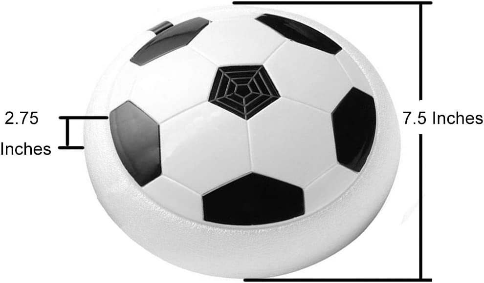 SSAWcasa Air Power Soccer Hover Disk Ultraglow with Foam Bumpers and Light Up LED Lights for Kids