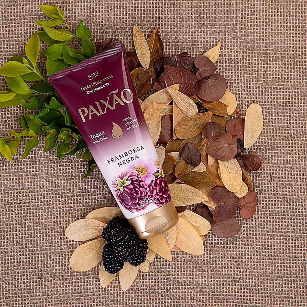 Hidratante Paixao Framboesa Negra com Hibisco Ultra cremoso acao desodorante 200ml