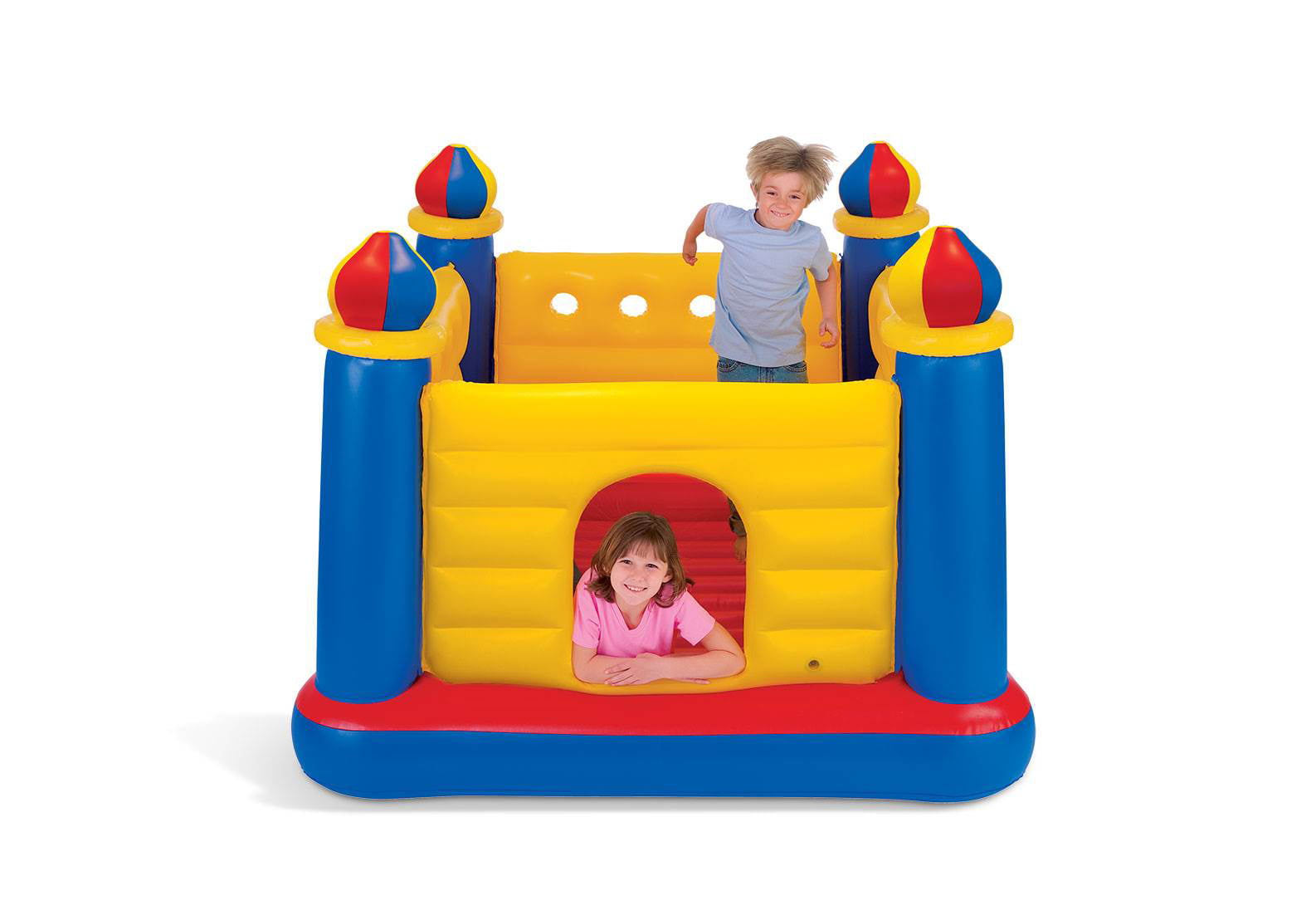 Intex Inflatable Colorful Jump-O-Lene Kids Castle Bouncer for Ages 3-6 | 48259EP