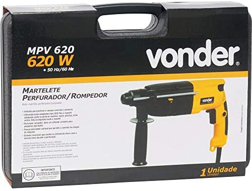 Vonder, Martelete Perfurador/Rompedor, 620 W, Mpv 620, 220 V~.