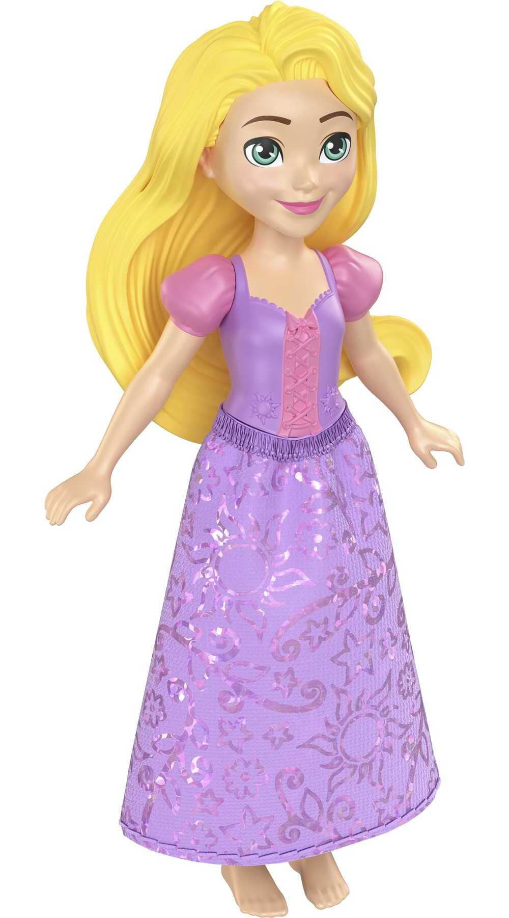 Disney Princess Rapunzel Small Doll with Blonde Hair & Green Eyes, Signature Purple Look