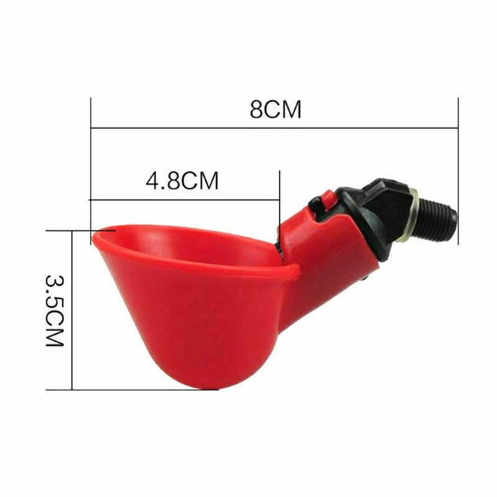 10/20 Pcs Hot new Quail Bird Chicken Coop Feed Fowl Bowl Poultry Water Drinking Cups Plastic Chicken Hen Plastic Automatic Drinker 10 PCS