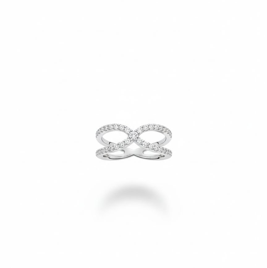 Anel Laço Duplo Cravej.