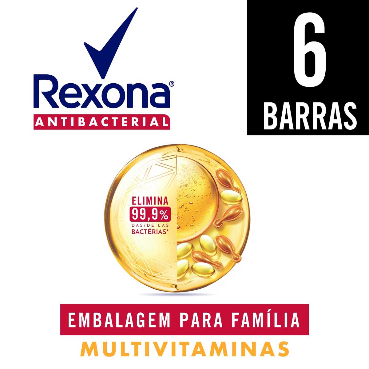 Sabonete em Barra Rexona Multivitaminas 84g 6 barras