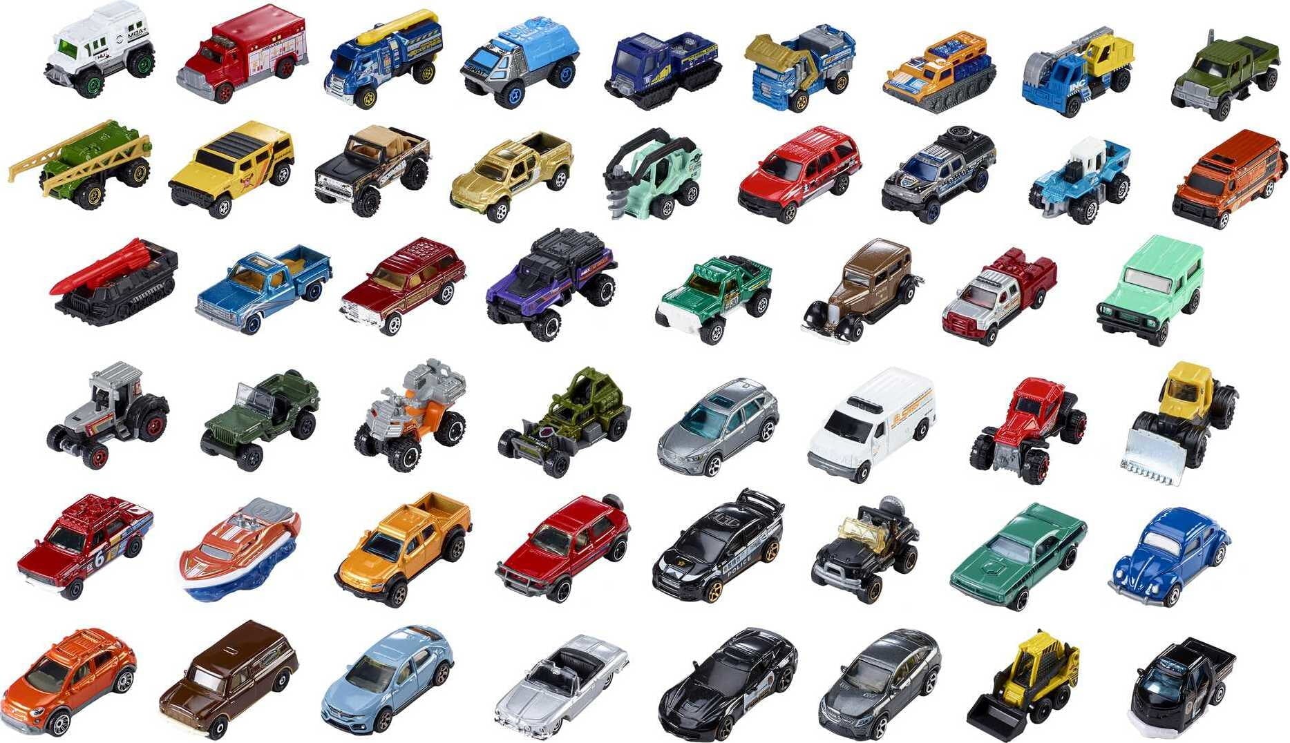 Matchbox Set of 50 Die-Cast Toy Cars or Trucks in 1:64 Scale (Styles May Vary)