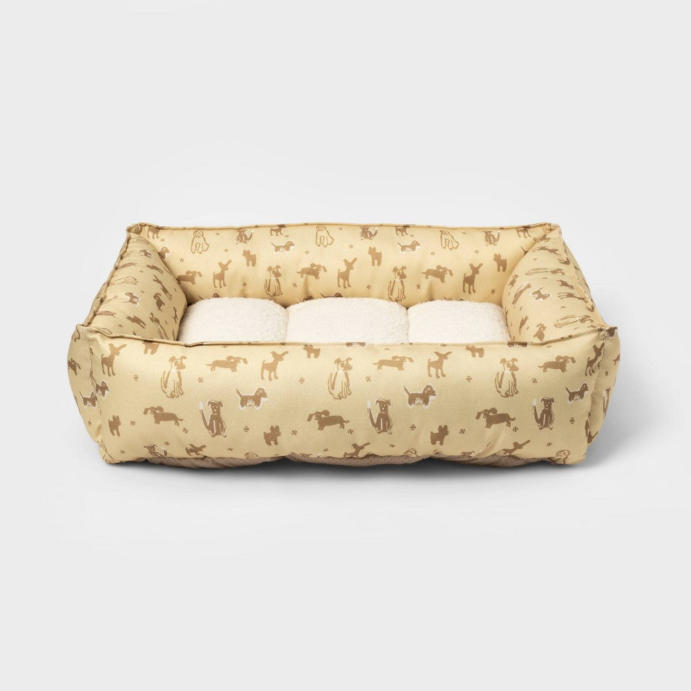 Orthopedic Cuddler Dog Bed - Yellow (Size/ Small) - Boots and Barkley