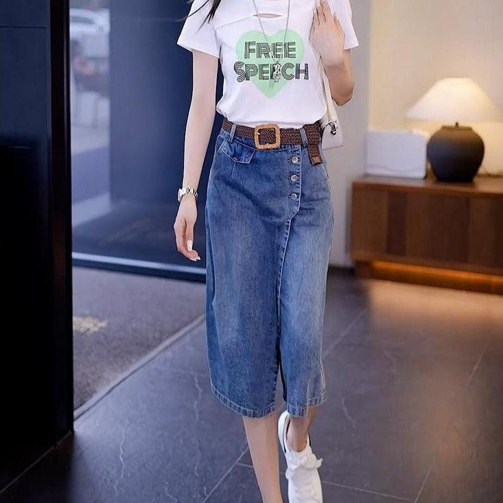 Shorts Saia Chérie™ com Dupla Camada Jeans / A peça de roupa mais exclusiva, sútil e elegante que você já viu!