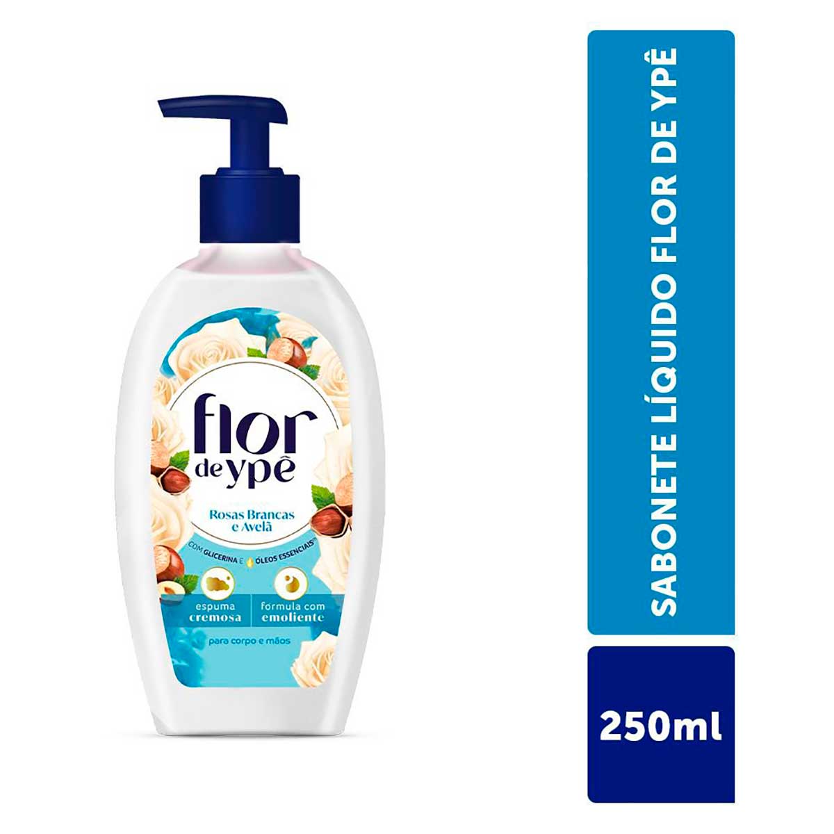 Sabonete Liquido Flor de Ype Rosas Brancas e Avela Pump 250ml