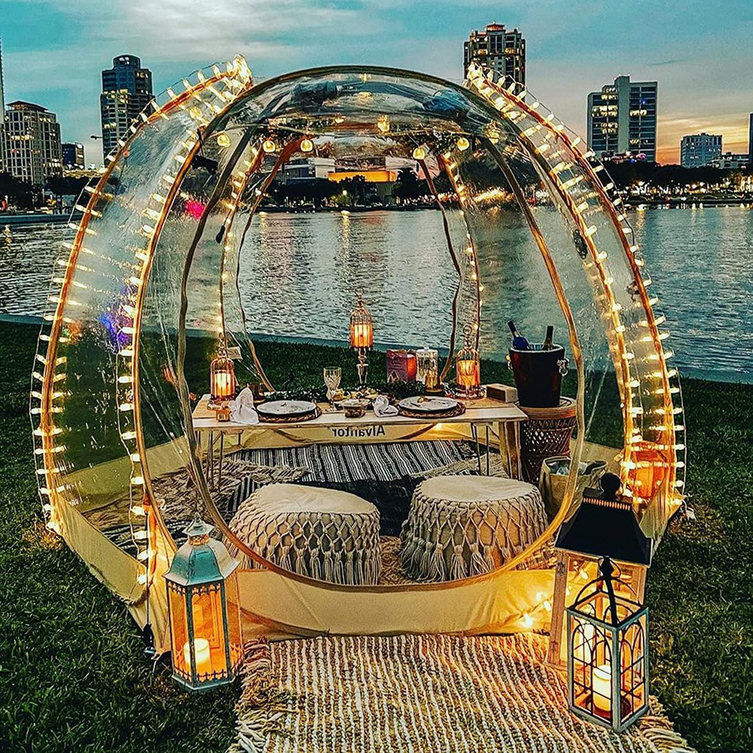 Eighteentek Outdoor Canopy Garden Patio Gazebo Bubble Tent Pop Up 10'X10' ft