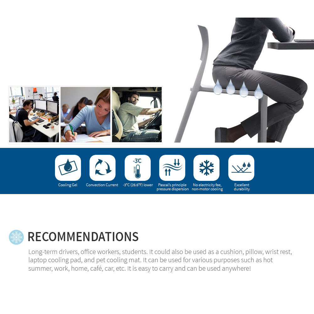 Eutuxia Cooling Mat - Soft Gel Pad for Dogs， Cats， Pets， Couches， Chairs， Car Seats， Floors - Non-Toxic Polymer Material - Keep Yourself and Pets Comfortable and Cool - Must have Item for Summers [Small]