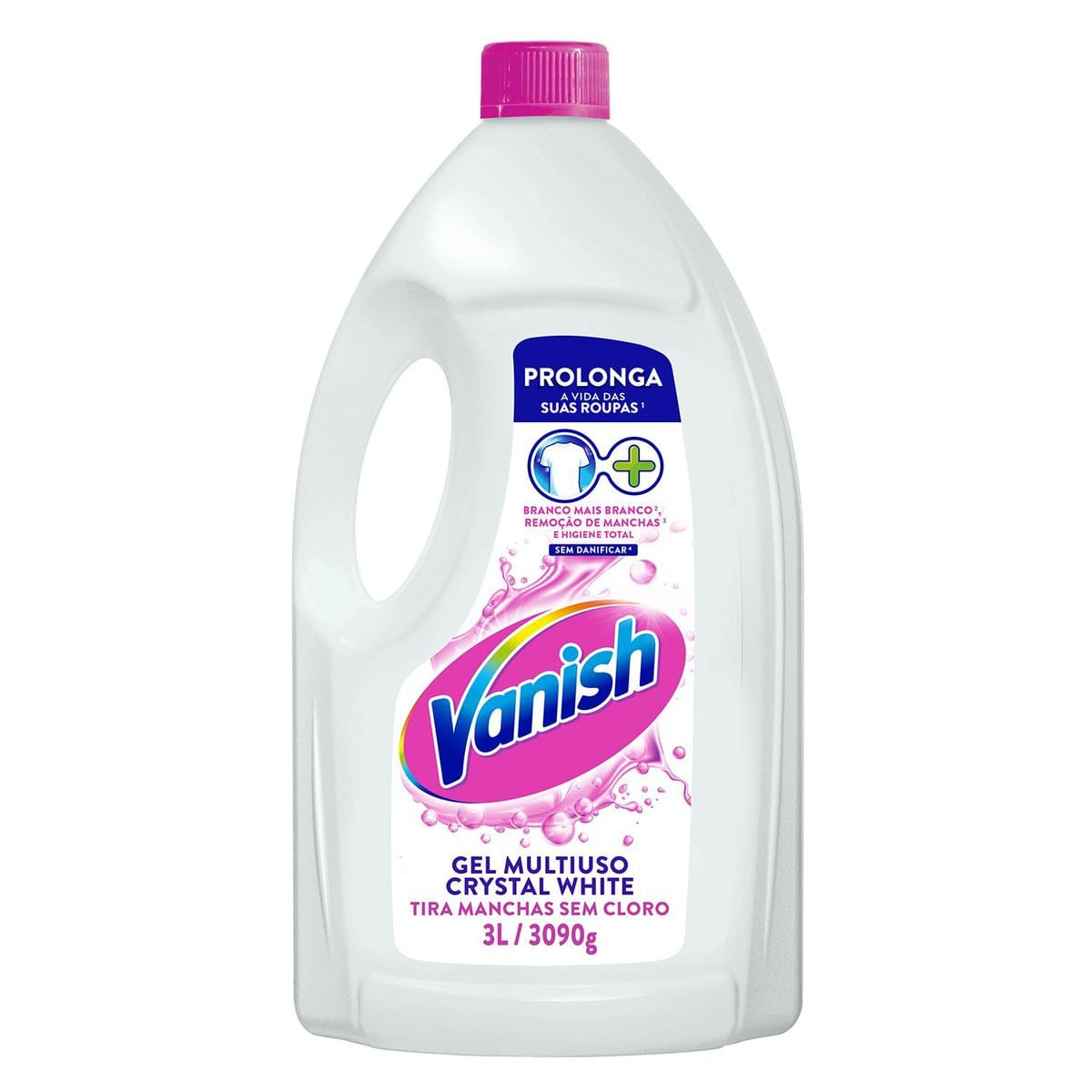 Tira Manchas em Gel Vanish Crystal White para roupas brancas 3L