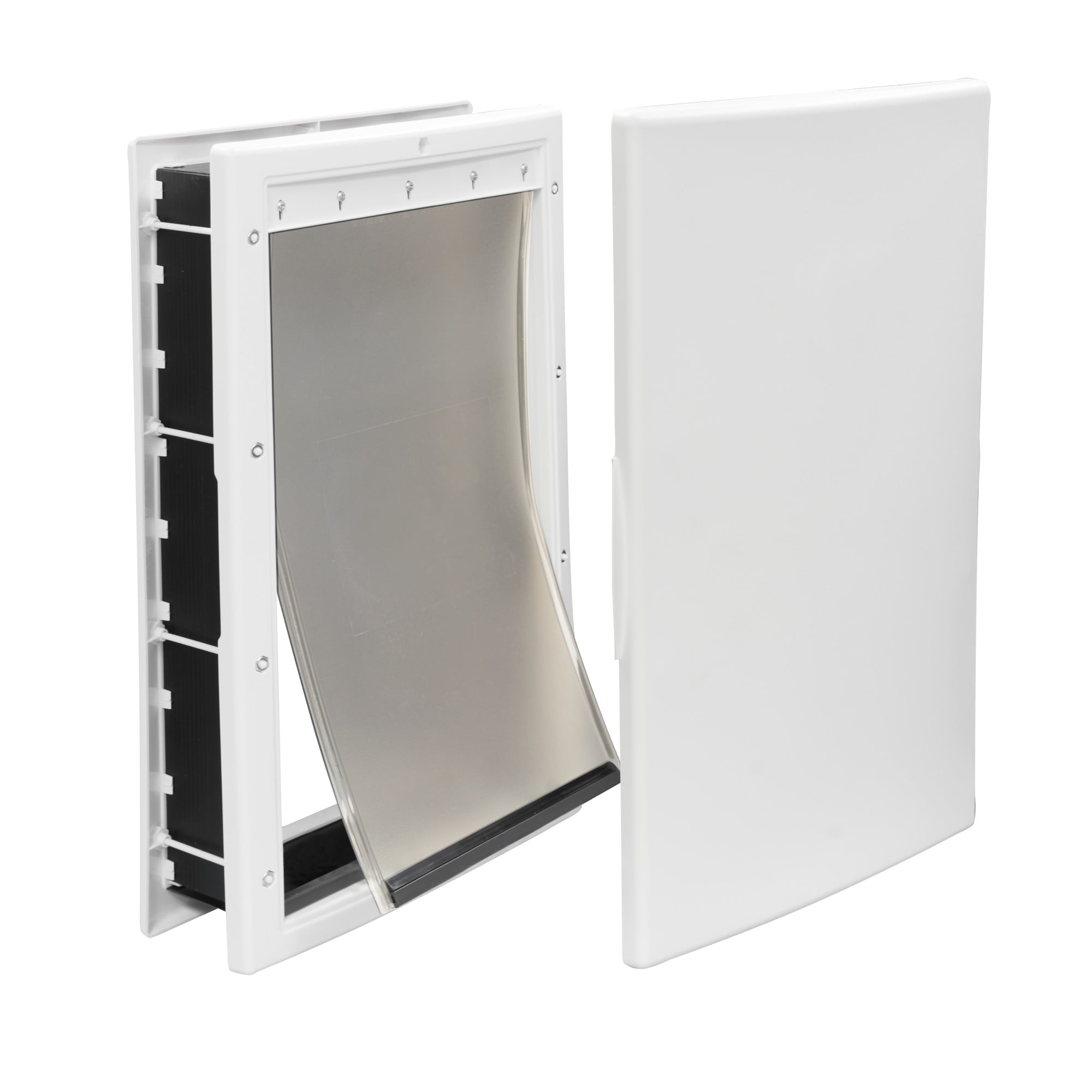 Premier Pet White Plastic Pet Door for Large Dogs up to 100 Pounds