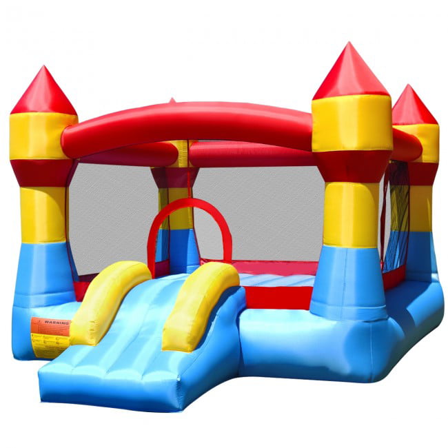 Inflatable Bounce House Castle Kid Moonwalk Playhouse Jumper Slide without Blower 110.5