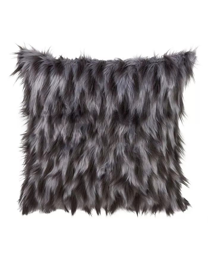 Saro Lifestyle Faux Fur Decorative Pillow， 18