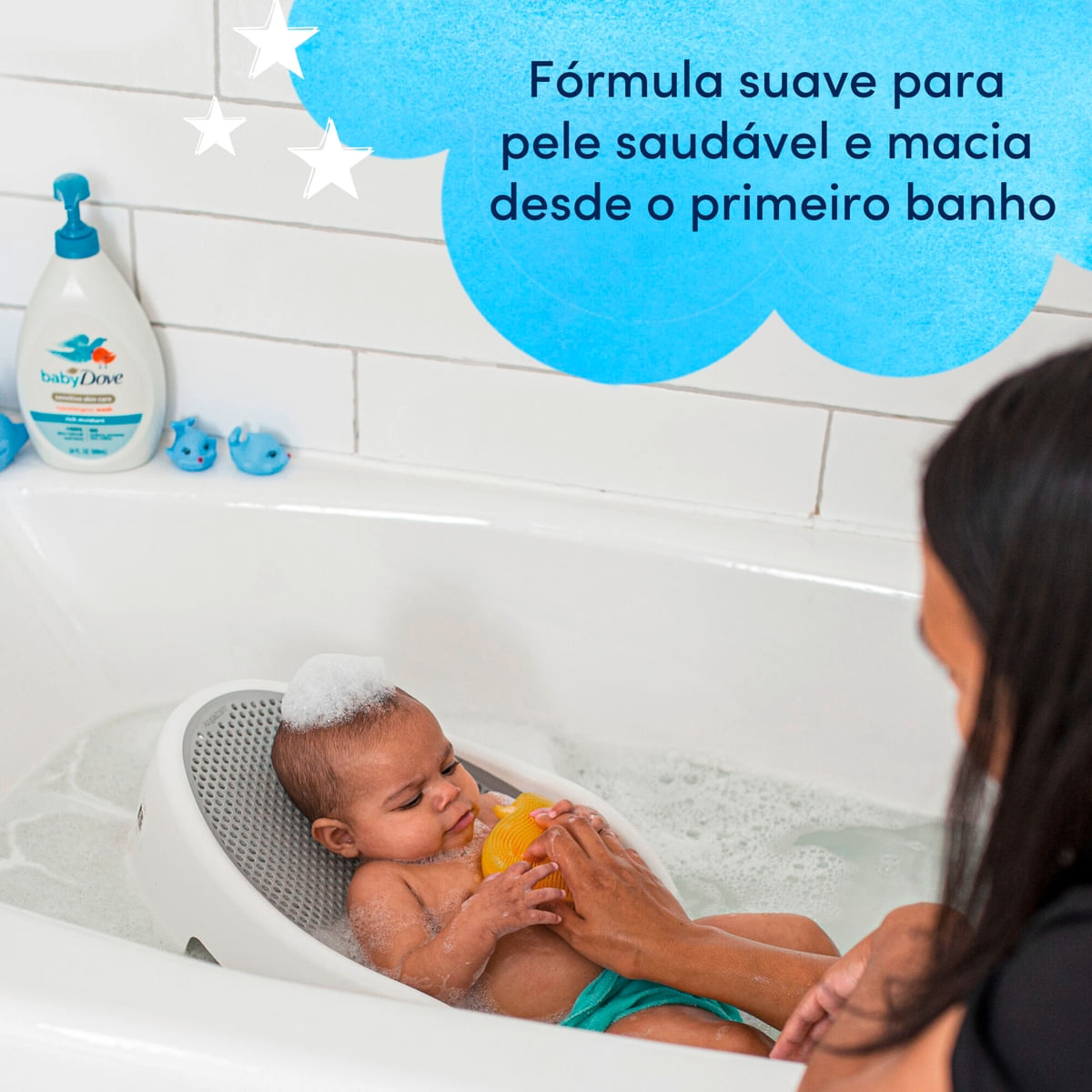 Sabonete Liquido Hidratacao Enriquecida da Cabeca aos Pes Dove Baby Frasco 400 ml
