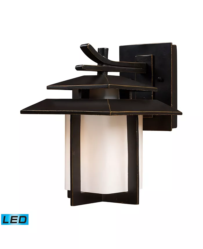 Macy's Kanso 1 Light Outdoor Sconce in Hazelnut Bronze - LED Offering Up To 800 Lumens (60 Watt Equivalent)