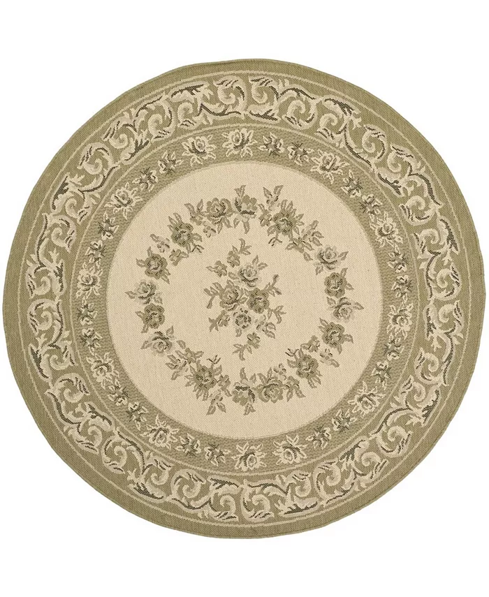 Safavieh Courtyard Cream and Green 5'3