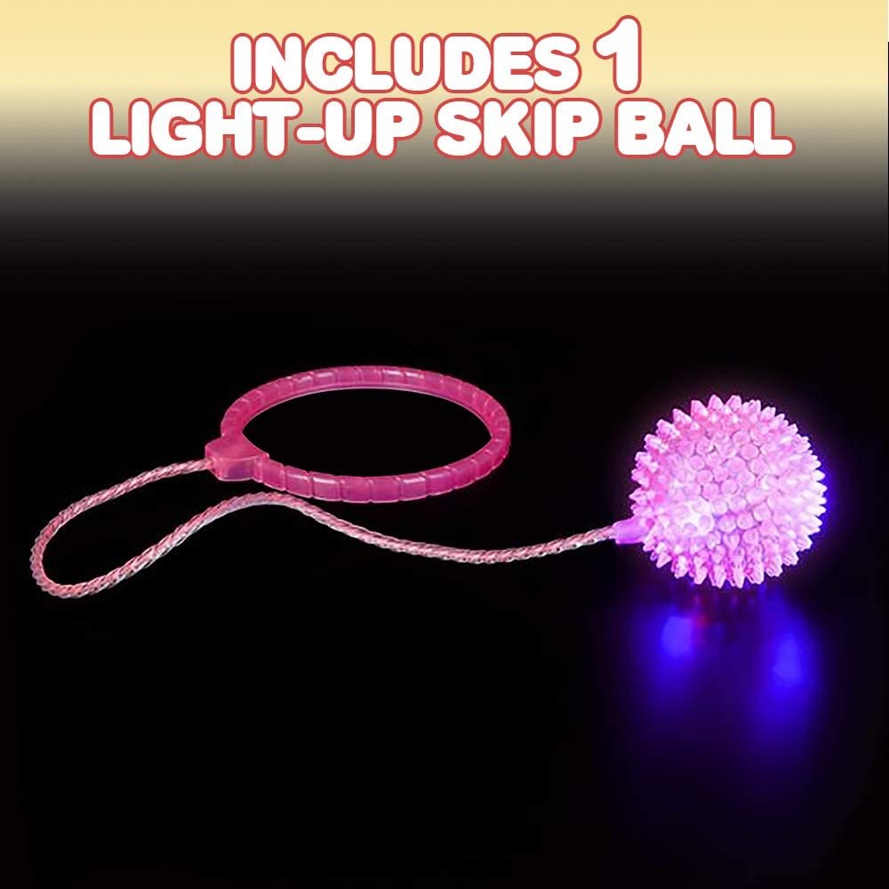 ArtCreativity Light up Ankle Skip Ball Bright LEDs， Jumping Game