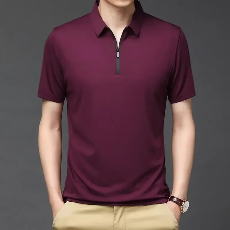Ice Silk Polo Shirt for Men