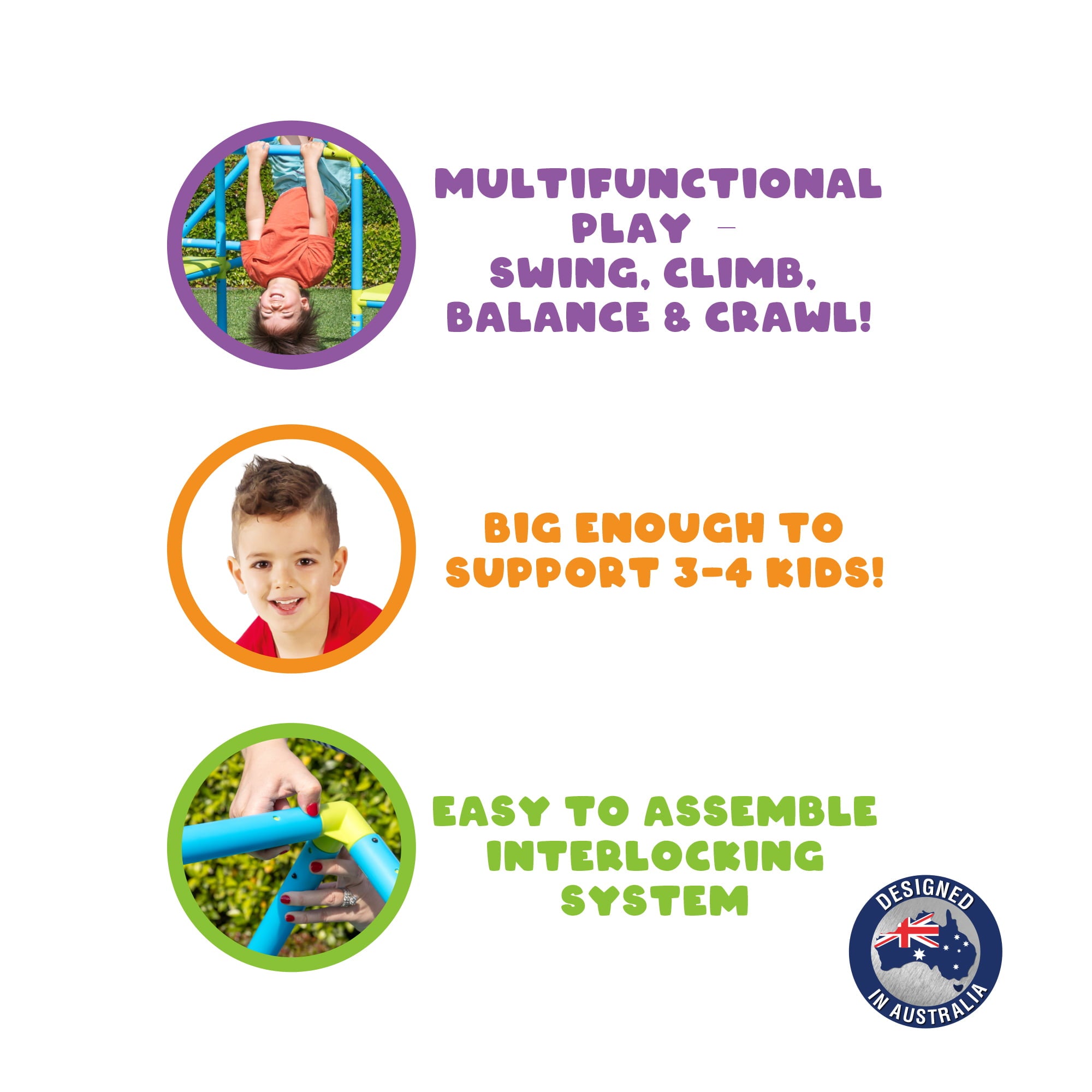 Eezy Peezy MEGA Pyramid Monkey Bar Climbing Tower - Ages 3-8