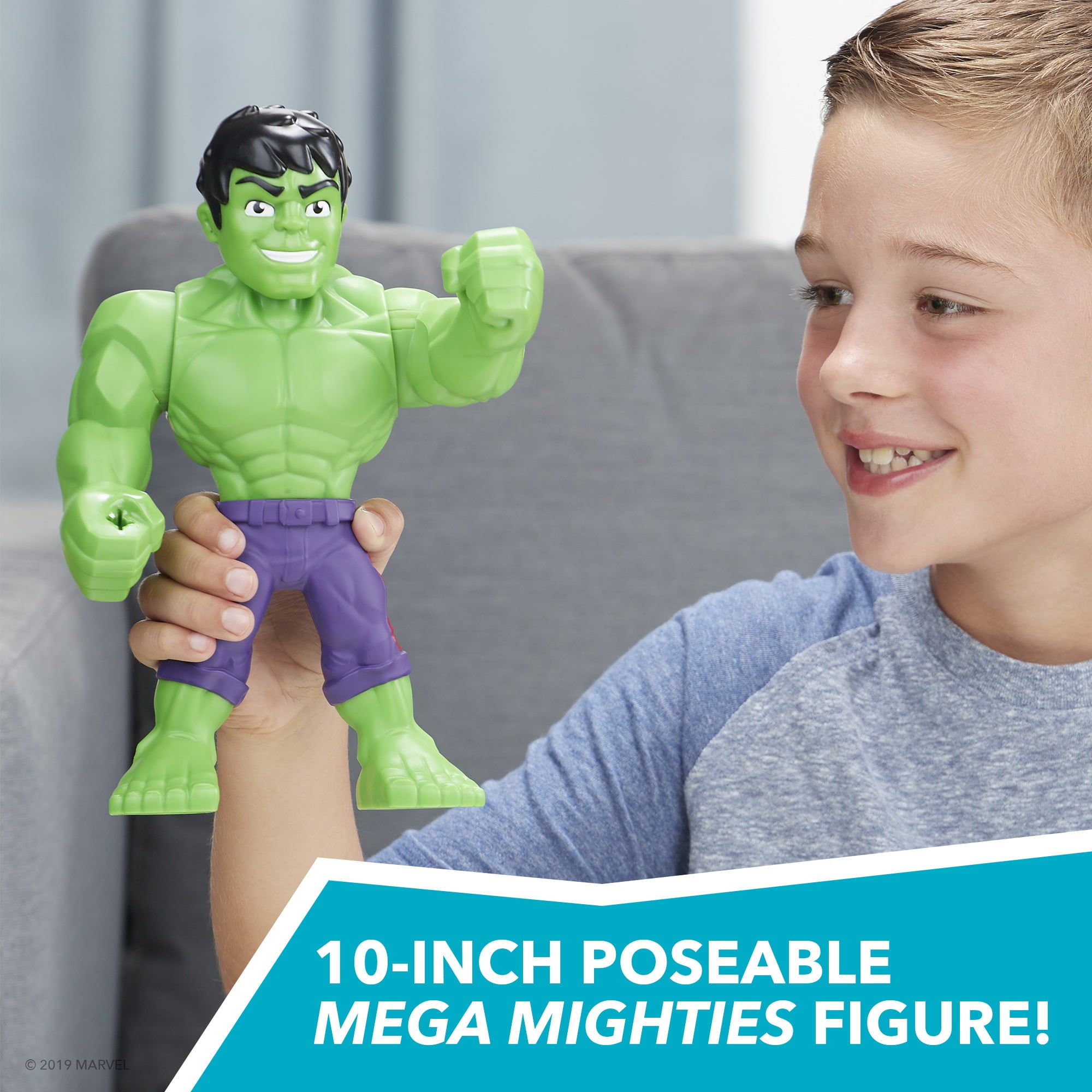 Playskool Marvel Super Hero Adventures Mega Mighties Hulk， 10-Inch Toy