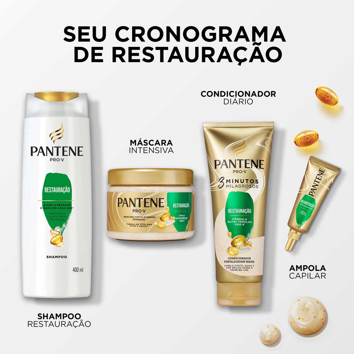 Kit Ampola Capilar Pantene Reconstrucao 45ml