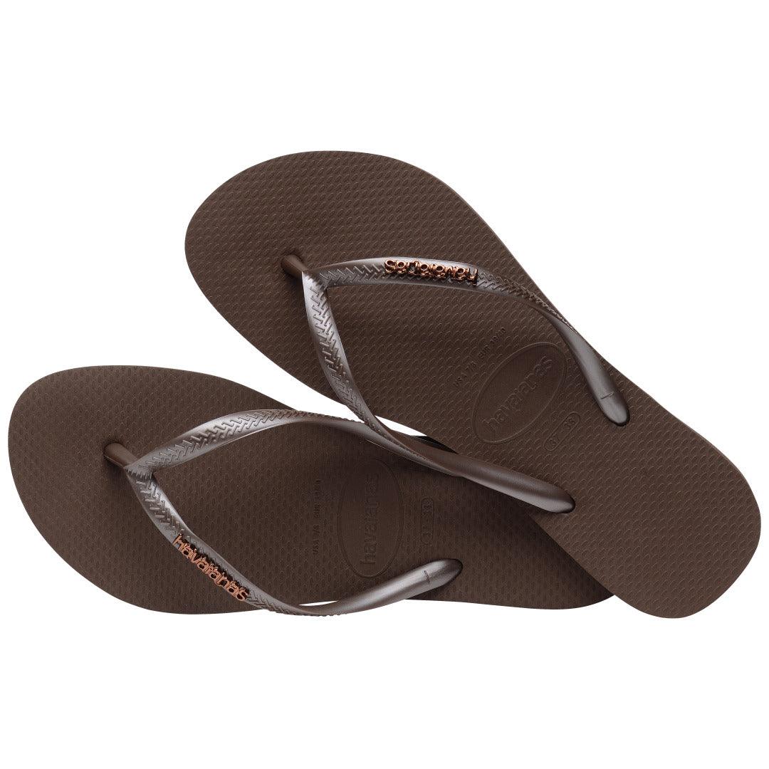 Chinelo Havaianas Slim Logo Metallic