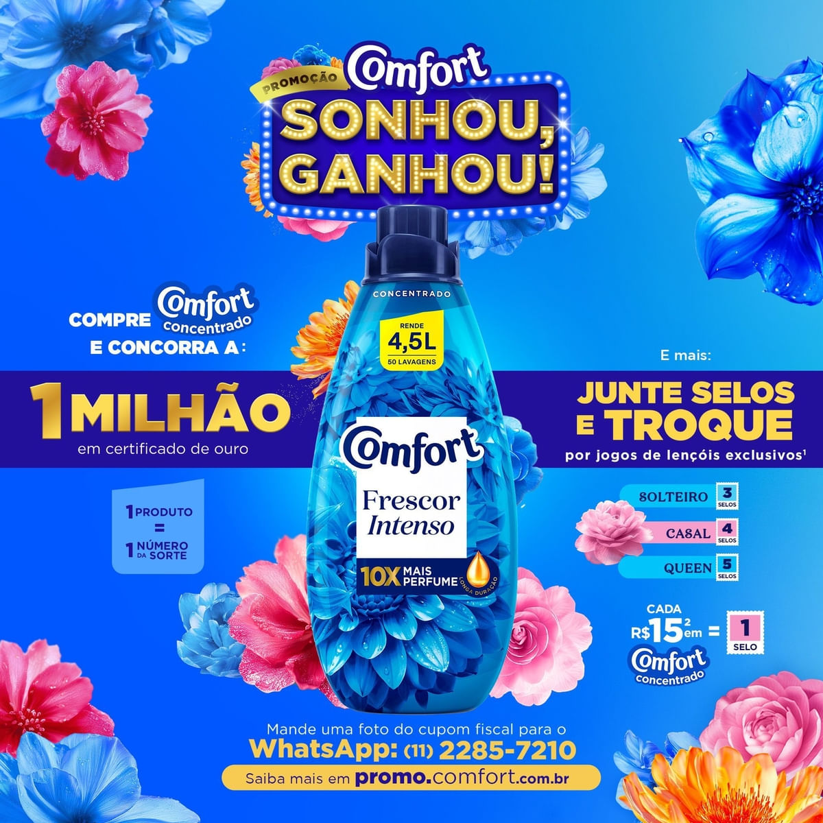 Amaciante Concentrado Comfort Frescor Intenso 1,5 L