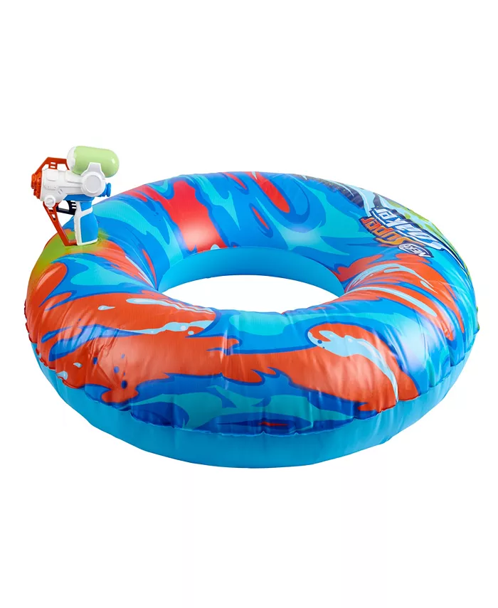 Nerf Super Soaker Hydro Battle Cruiser Ride-on by Wowwee Inflatable Pool Float with Built-In Pool-Fed Mega Water Blaster