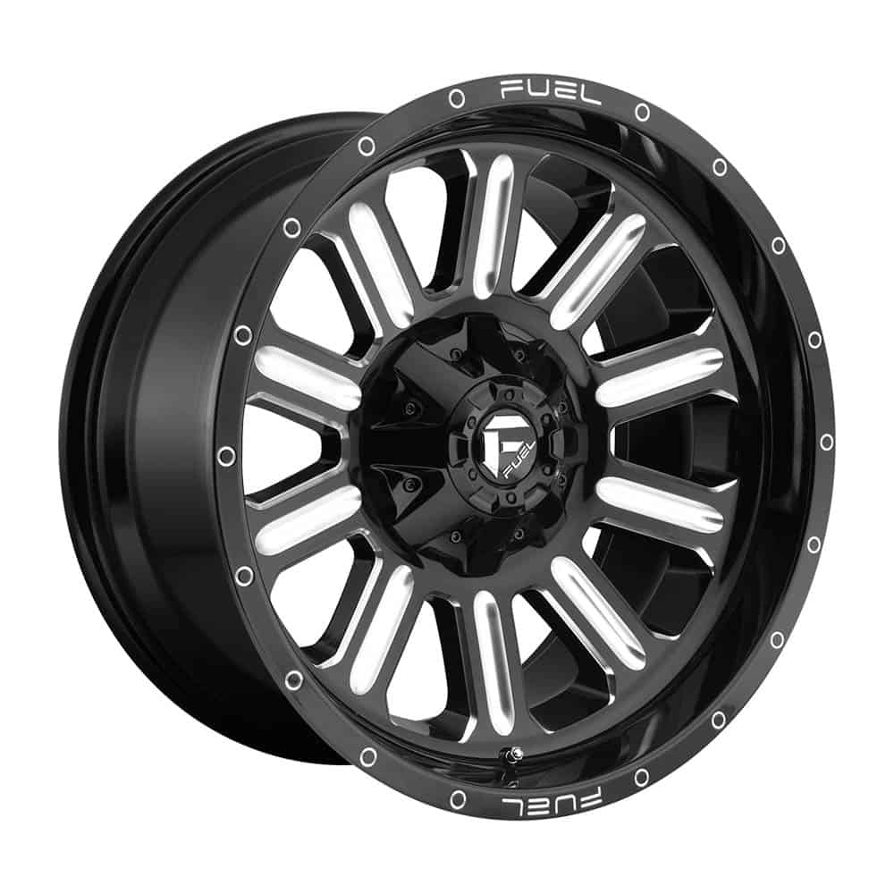 Fuel 1PC D620 HARDLINE D620 20X12 8X6.5 GL-BLK-MIL -44MM