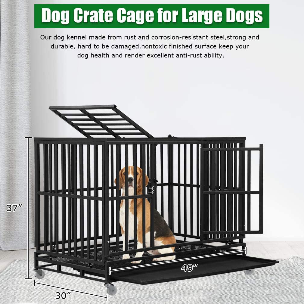 Bestpet Crate Cage Kennel for Large and Medium Dogs， Heavy Duty， 48 Inches