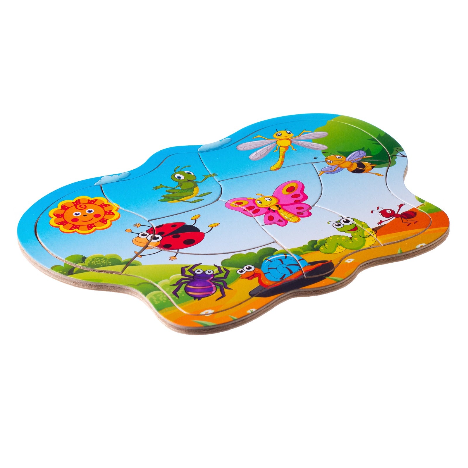 Eliiti Wooden Insects Jigsaw Puzzle for Toddlers 2 to 4 Years Old Boys Girls