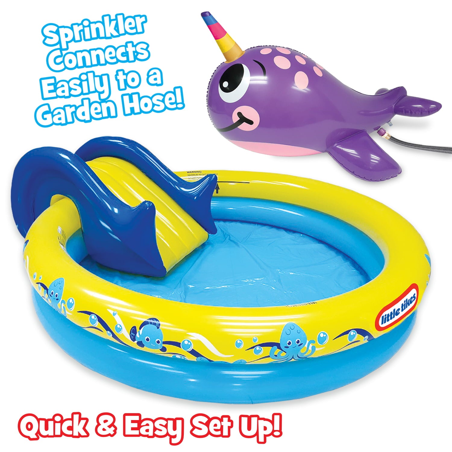 Little Tikes LT Narwhal Spray Pool， Kids ages 3-6