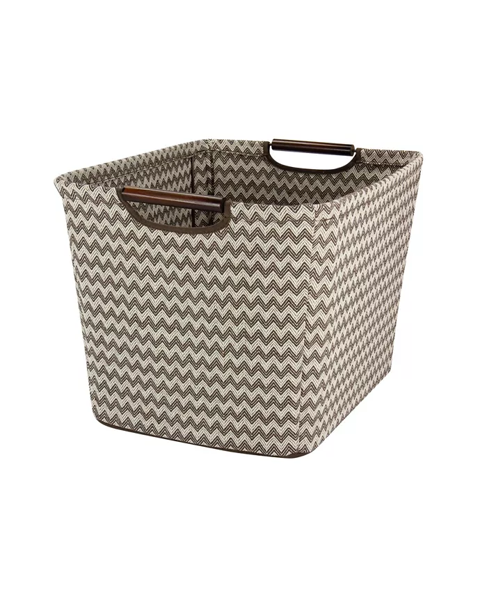Household Essentials Sturdy Decorative Storage Bin with Tapered Sides
