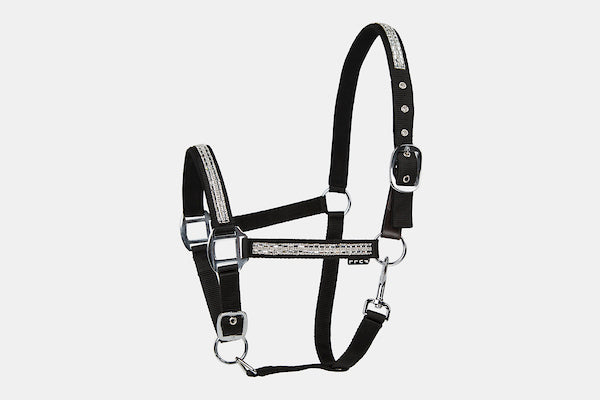 Lettia Bling Breakaway Halter- Black/Silver- Oversize